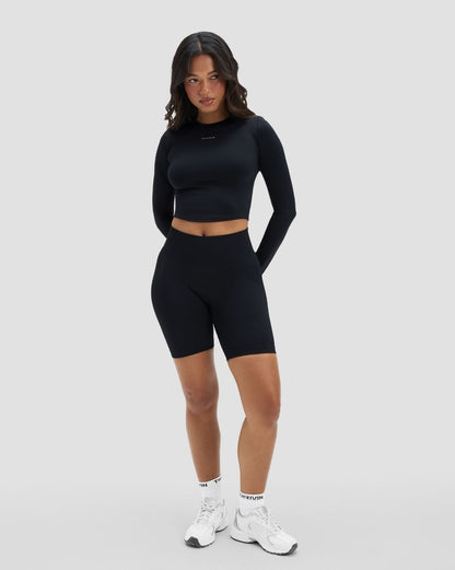 Elevate™ Compression Long Sleeve Top | Night Black