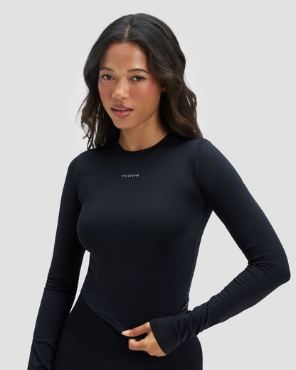 Elevate™ Compression Long Sleeve Top | Night Black